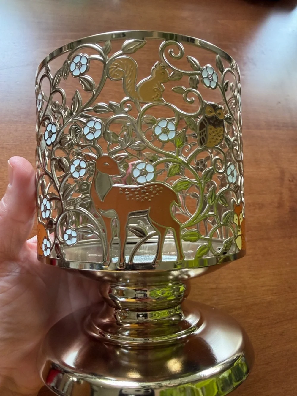 Metal Woodland Decorative Candle Holder - Picture 5 of 10